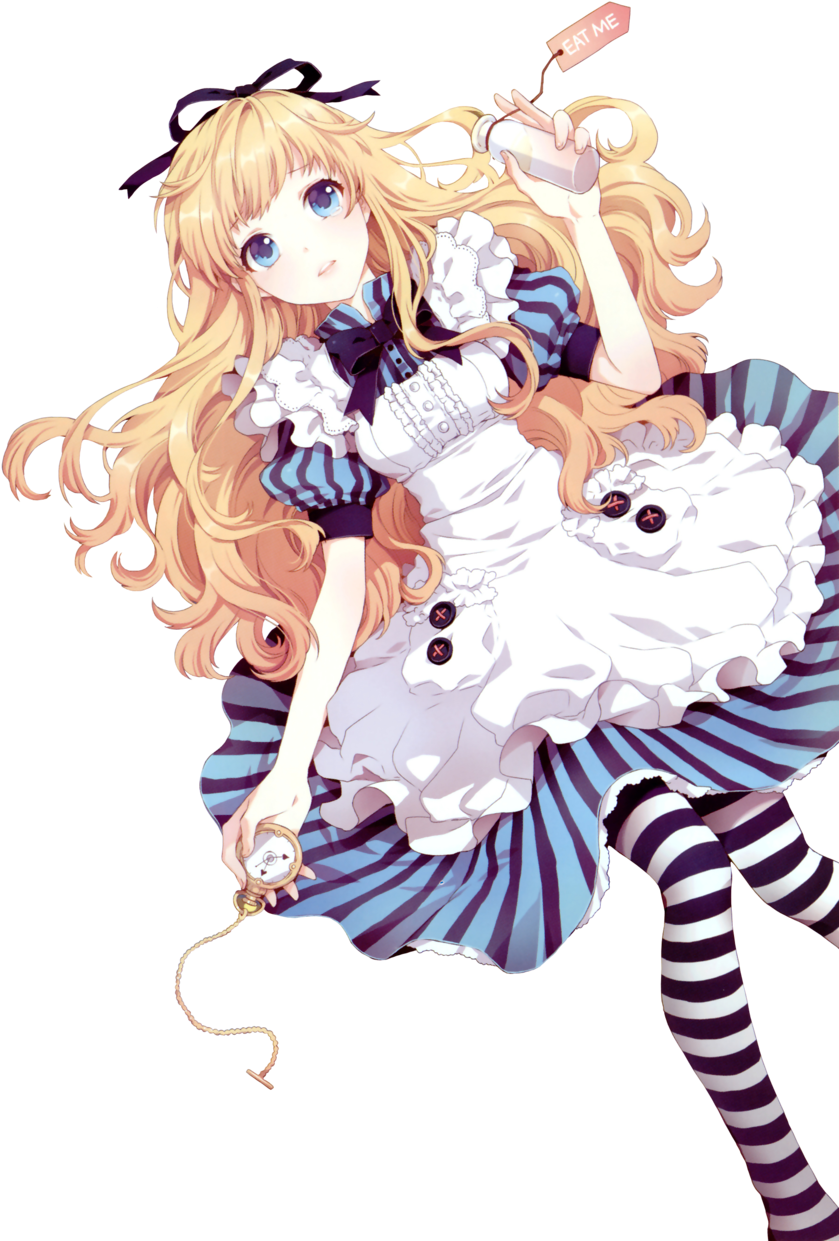 Anime Render - Alice In Wonderland Anime Png (900x1271)