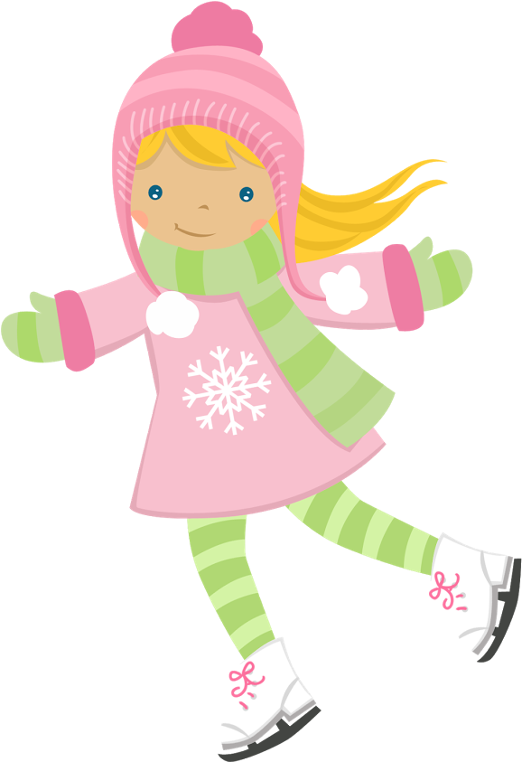 Snow Girlwinter Clipartart - Sticker (608x912)
