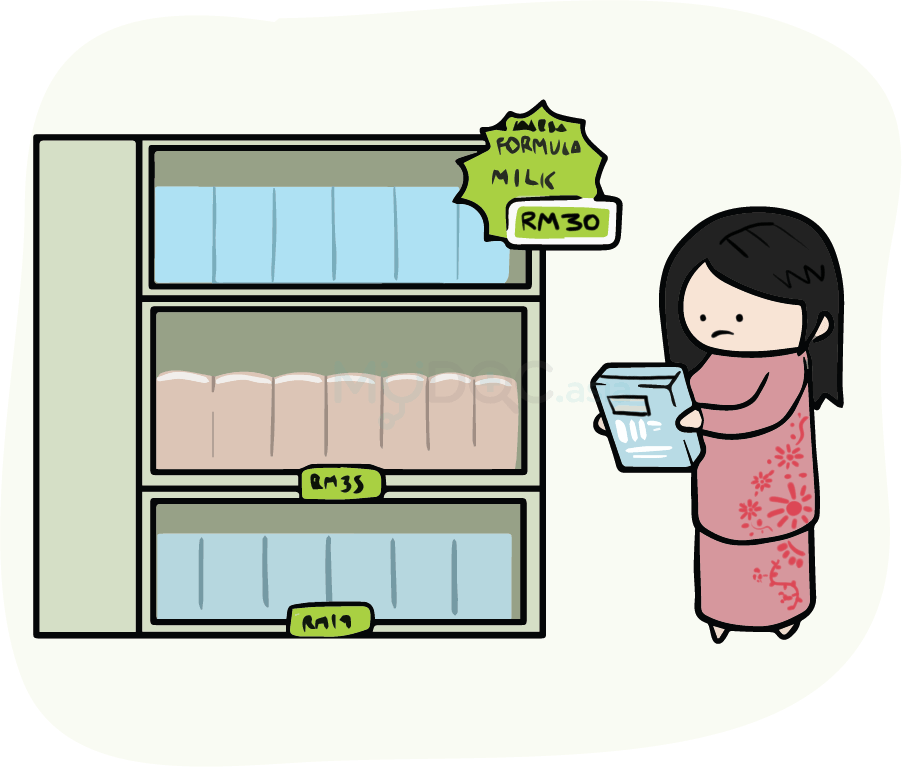 Downside Of Formula Milk - Cartoon (902x767)
