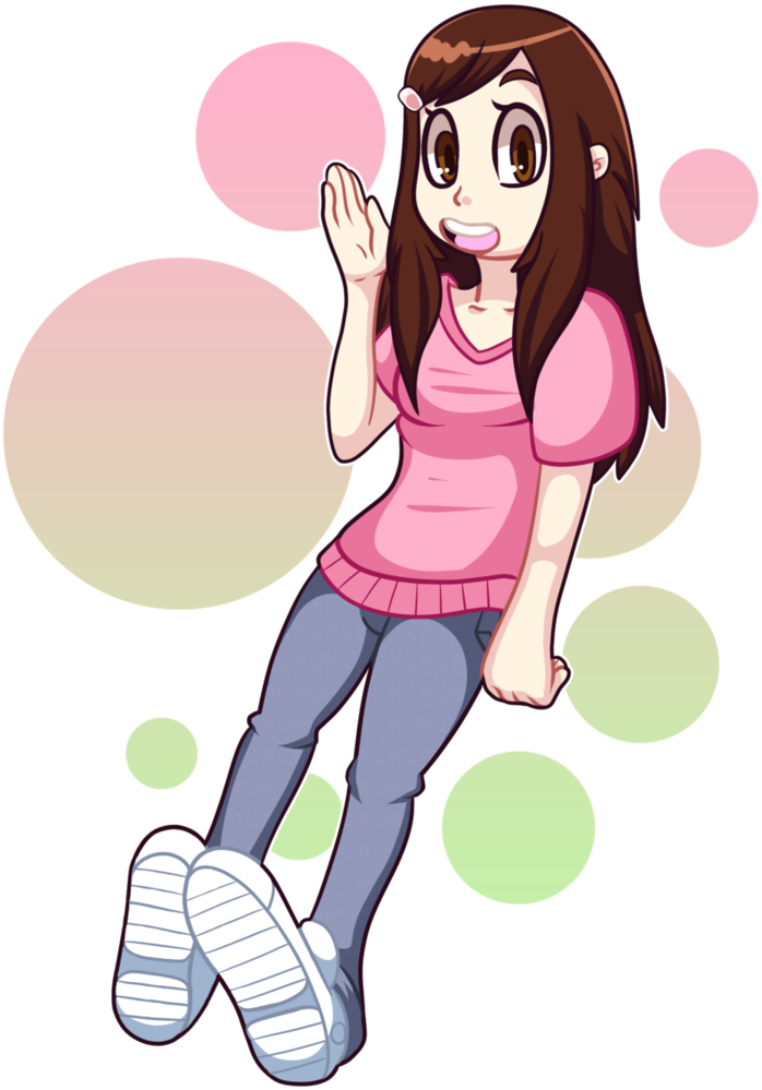 A Bubbly Girl By Technogamerspriter - Cartoon (768x1040)