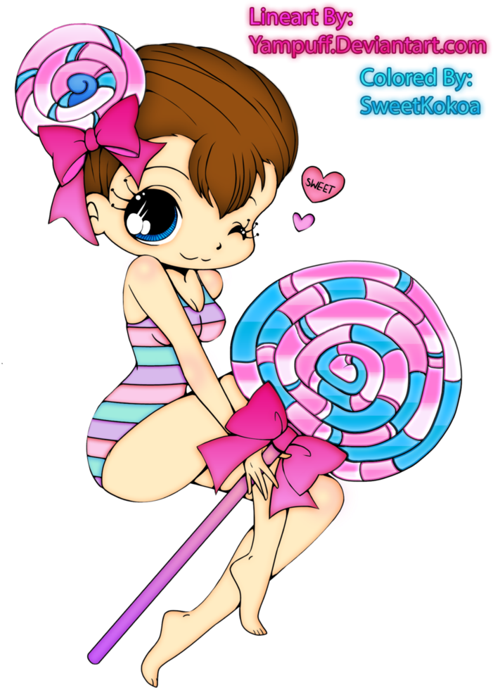 Lollipop Girl By Sweetkokoa - Cartoon (789x1012)