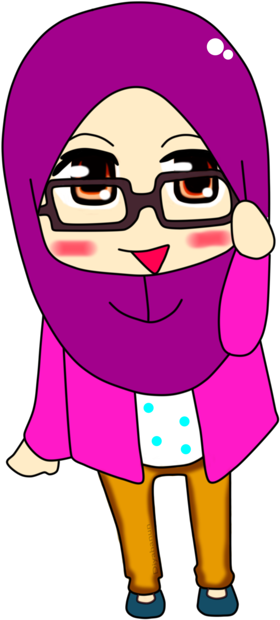Anak Cemerlang Child Cartoon Muslim - Cartoon (610x1308)