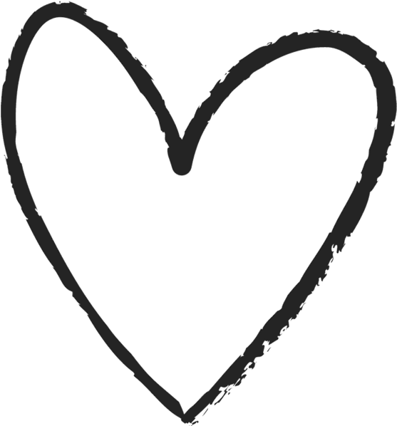 Hand Drawn Line Art Heart (600x600)