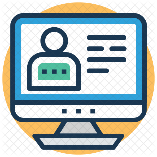 Online Tutorial Icon - Computer Monitor (512x512)
