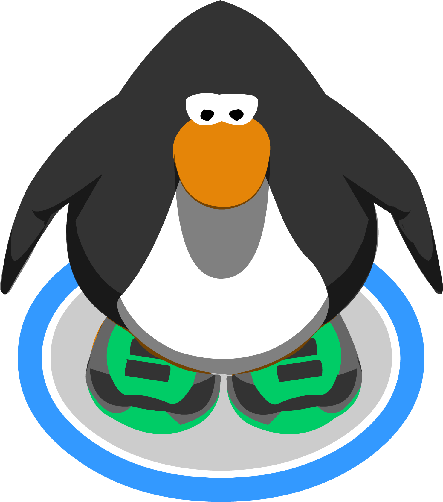 Green Running Shoes Ig - Club Penguin In Game (1482x1677)