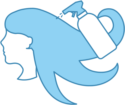 Head Woman With Spray Bottle Barber Product - Head Woman With Spray Bottle Barber Product (550x550)