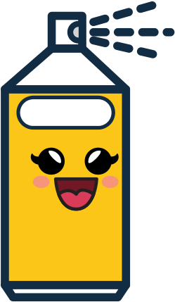 Kawaii Spray Bottle Icon - Aerosol Spray (550x550)