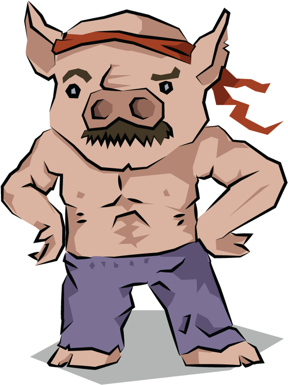 Three Little Pigs Character Designs - 1 Little Pig (905x828)