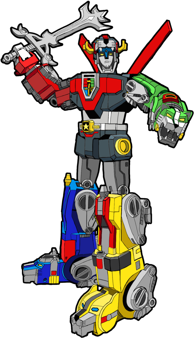 Voltron Prepared For Battle By Samoht-lion - Cartoon (672x1187)