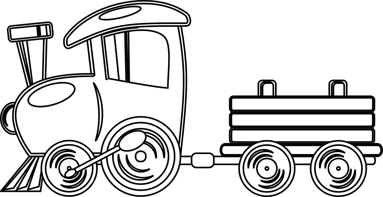 Train Travel Transportation Transparent Image - Train Outline Png (1280x660)