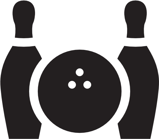 Bowling Ball And Two Bowls Free Icon - Ten-pin Bowling (512x512)