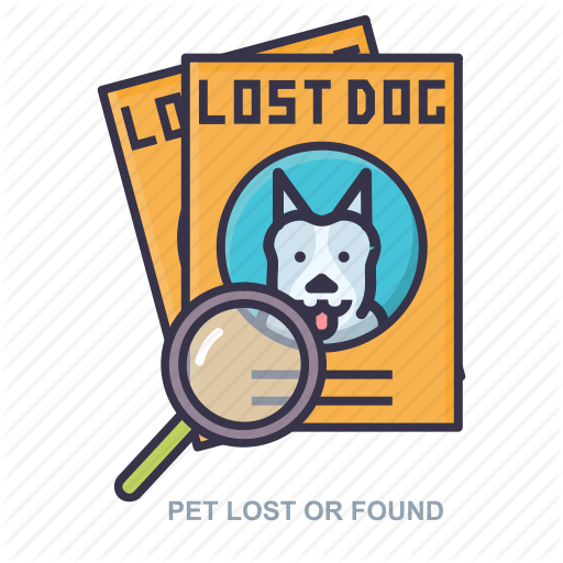 Royalty-free Missing Pet Clipart, Illustrations, Vector - Lost Dog Icon (512x512)
