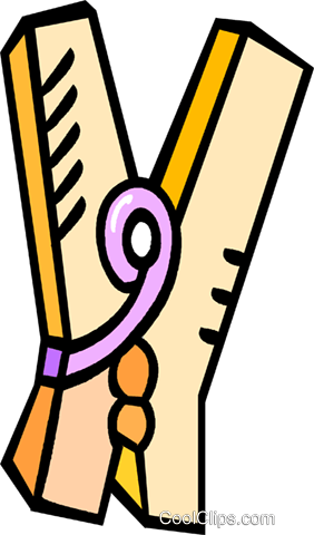 Clothes Pins Royalty Free Vector Clip Art Illustration - Clothespin (282x480)