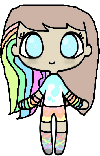 Rainbow Human Adopt By Violeta-adopts - Rainbow Human Adopt By Violeta-adopts (417x683)