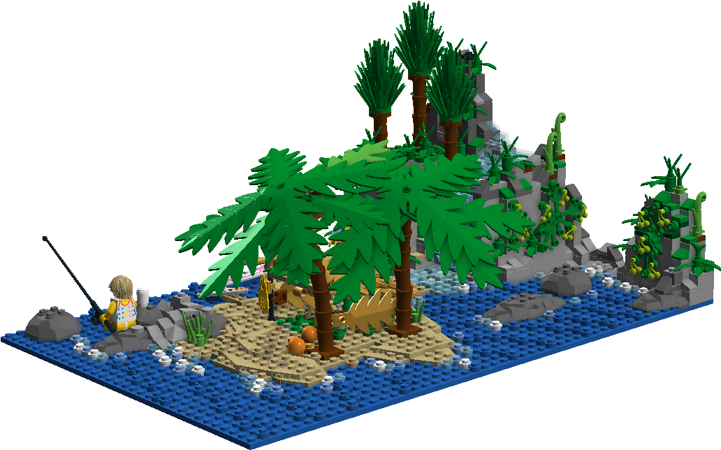 Tree Lego Ideas Treasure Surfing Cave - Lego (1342x695)