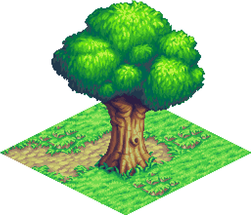 By Timjonsson - Isometric Pixel Art Tree (544x480)