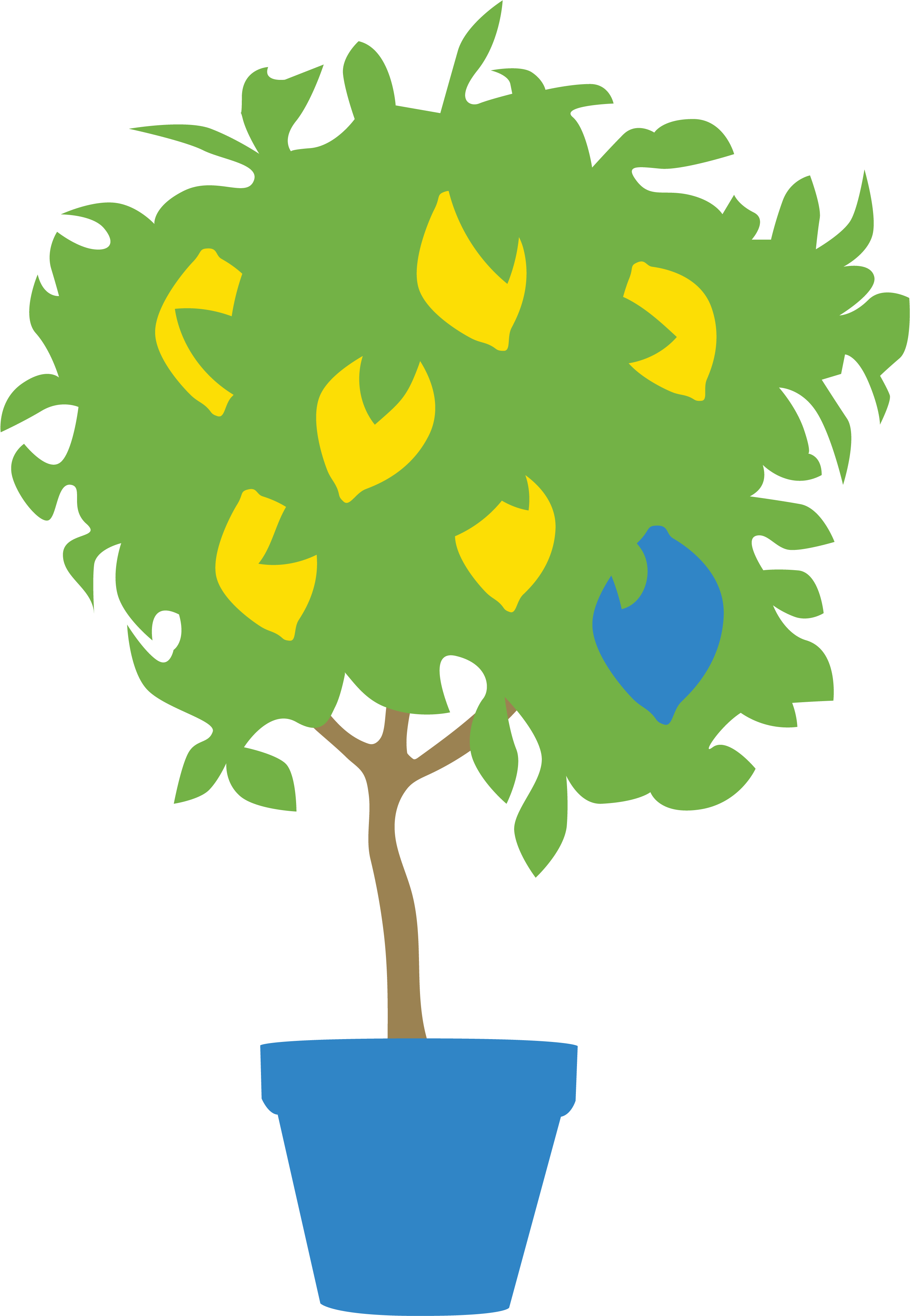 Full-color Blue Lemon Logo By Rebecca Mckeever - Blue (3073x4167)