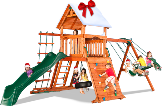 All Wooden Swing Sets 10% Off - Climbing (519x340)