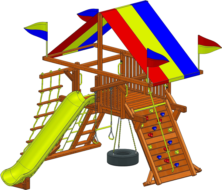 Castle Series - Rainbow Park With A Slide (750x645)