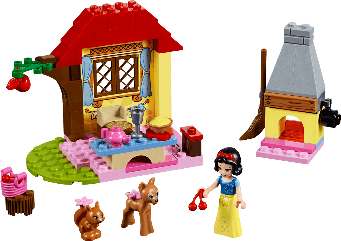 10738 Snow Whites Forest Cottage - Snow White Lego Set (1488x837)