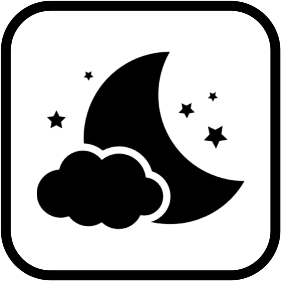 Sleep Monitor - Moon And Stars Clipart Black And White (964x965)
