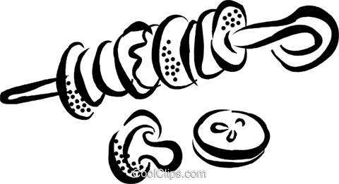 Kebab Clipart Black And White - Clip Art (480x261)