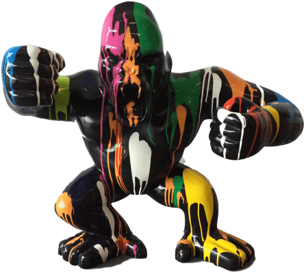 King Kong En Résine Design Peinture Trash - Gorilla (648x648)