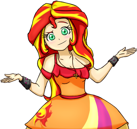 Sunset Shimmer Shruggie - Sunset Shimmer Smug Shrug (500x500)