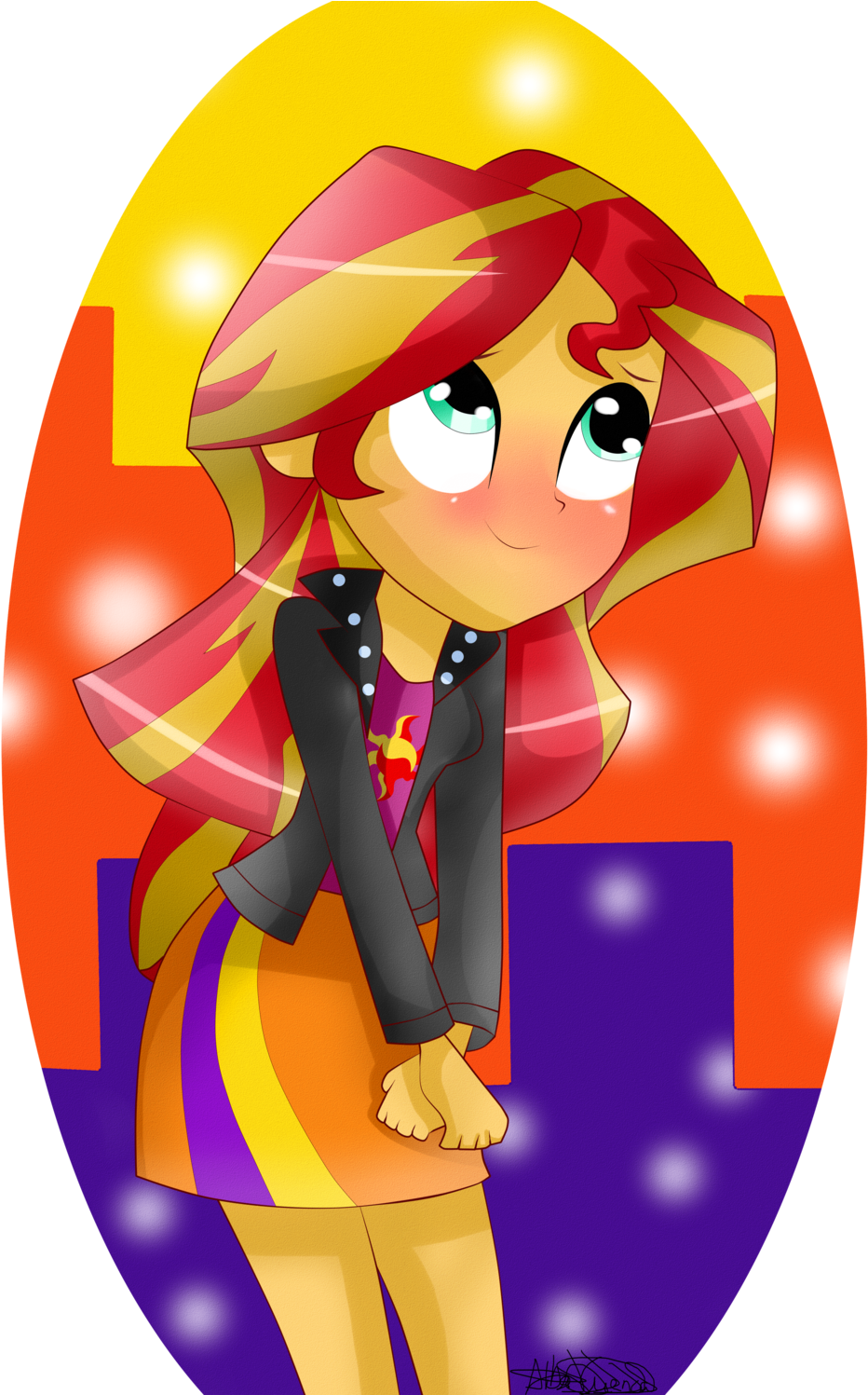 Mlp Eg Sunset Shimmer Blushing (1024x1496)