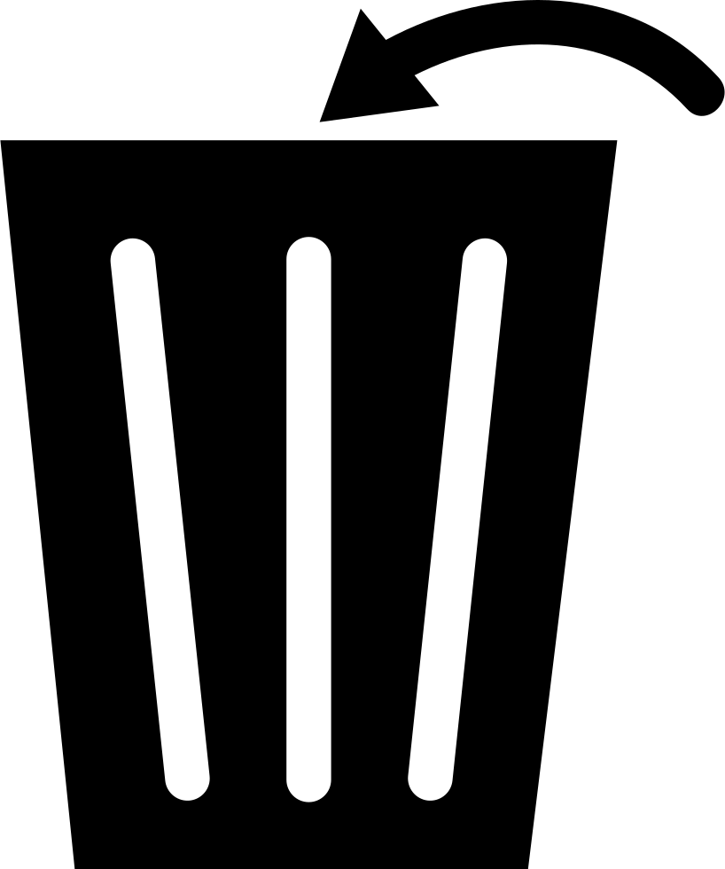 Recycle Bin With A Little Arrow Comments - Cylinder (818x980)