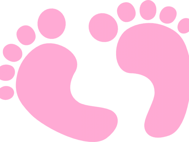 Footprint Clipart Baby Girl - Baby Girl Transparent Background (640x480)