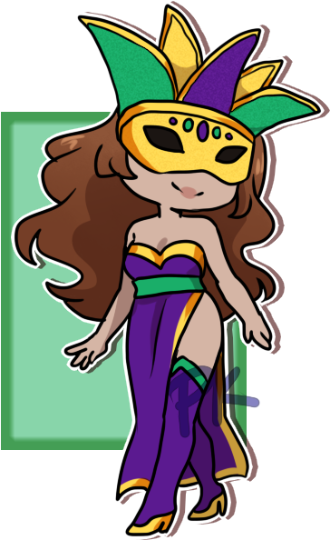 [open] Theme 17 Mardi Gras By Pk Adopts - Cartoon (635x700)