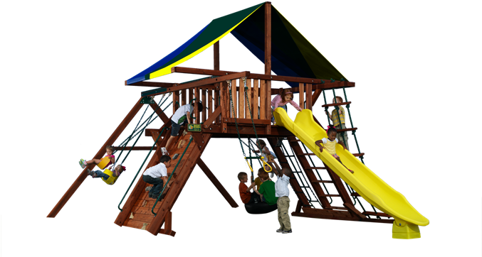 Olympian Peak Play Sets Outdoor Playsets Backyard Adventures - Ladder (676x383)