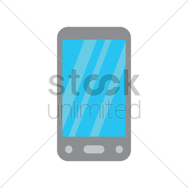 Mobile Phone Icon Vector Image - Smartphone (600x600)