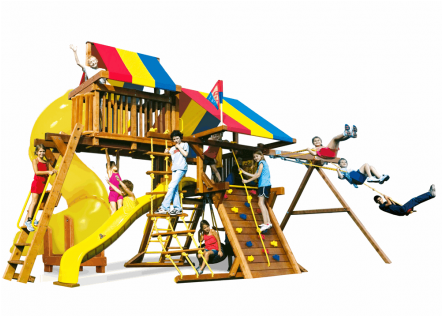 Детский Городок Rainbow Play Systems Sunshine Pkg V - Playground Slide (600x315)