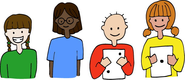 2 Kids Holding Binary Cards - Cs Unplugged (610x265)