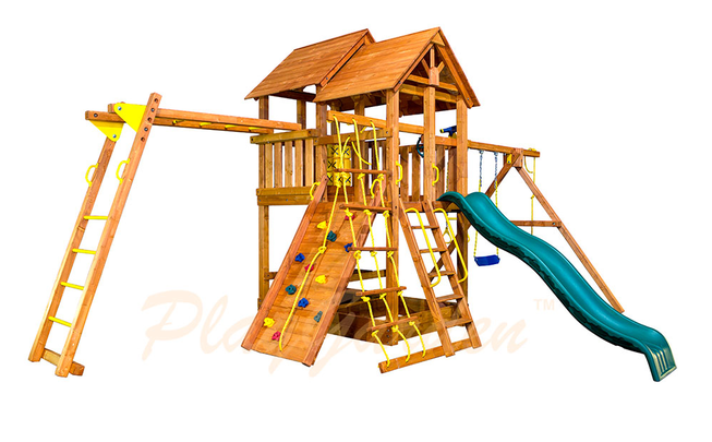 Игровая Площадка Playgarden Skyfort Ii Стандарт С Рукоходом - Playground (652x494)