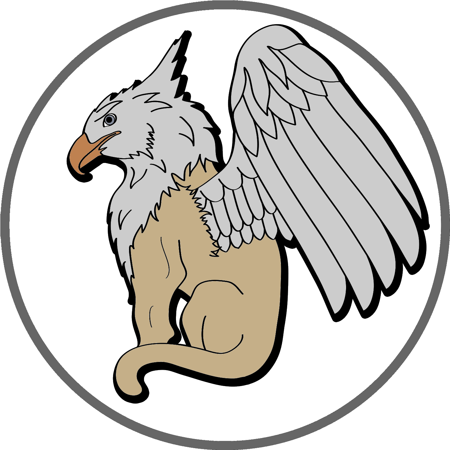 The Gryphon Is A Powerful, Majestic Animal, With The - Illustration (1471x1475)