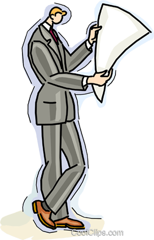 Man Reading Newspaper Royalty Free Vector Clip Art - Man Reading Newspaper Royalty Free Vector Clip Art (308x480)