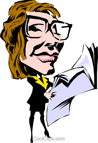 Newspaper Clipart Woman - Clip Art (328x480)