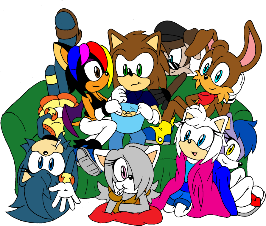 Movie Night By Sonicguru - Cartoon (900x767)