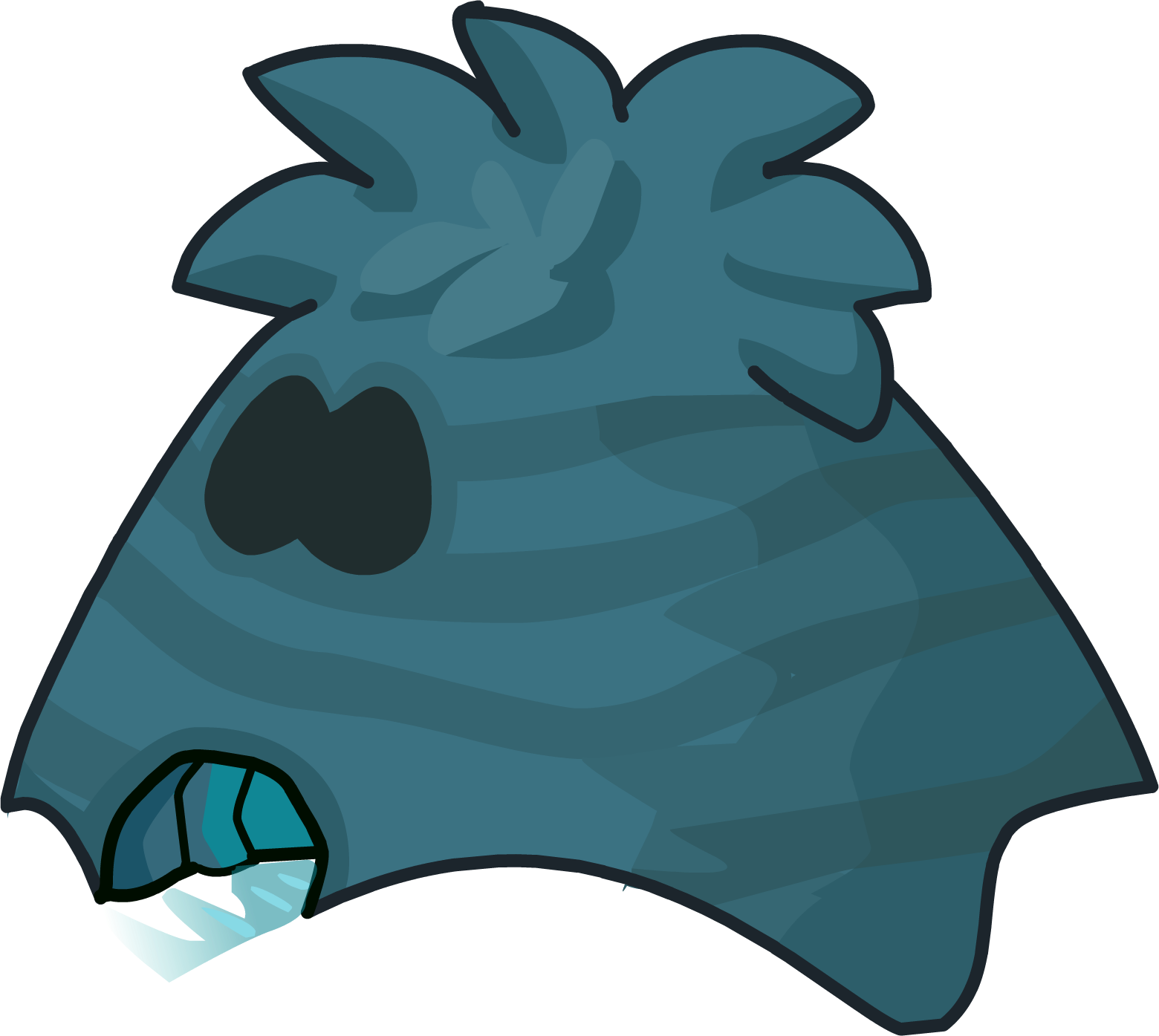 River Cave Clipart - Club Penguin Giant Puffle (1560x1395)
