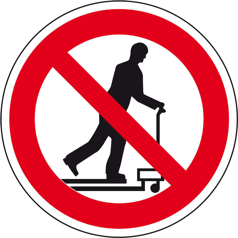 Pallet Jack No Symbol Warehouse Forbud Sign - Electric Pallet Jack Safety (960x960)