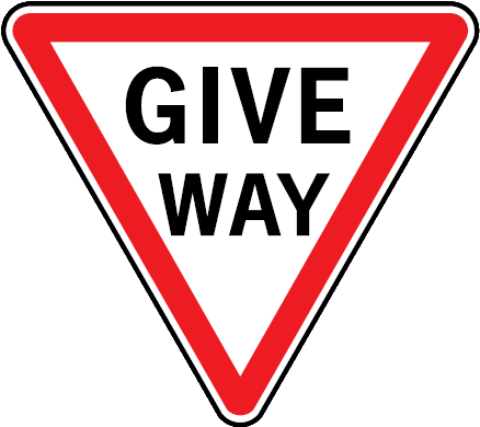 4) When Turning Right At An Intersection With This - Traffic Sign (461x408)