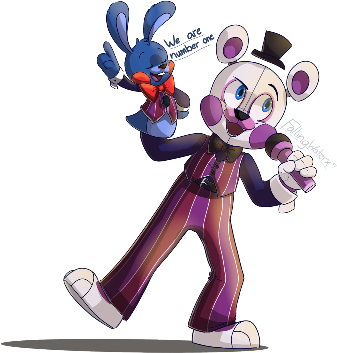 They Are Number One By Fallingwaterx They Are Number - Funtime Freddy And Bon Bon Fanart (1280x1280)