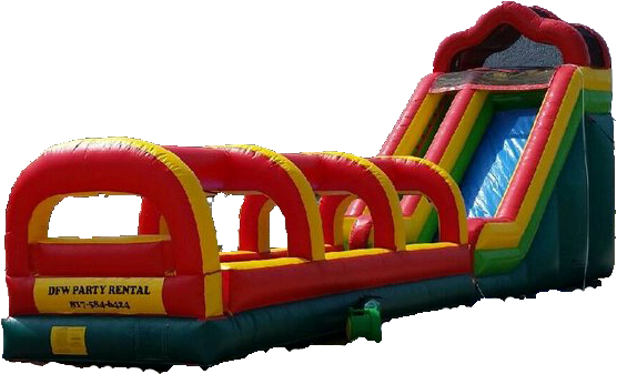18 Ft Water Slide With Slip And Slide Side View - Water Slide (576x351)
