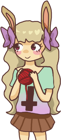 Kawaii Bunny Girl By Ribbonneko-chan - Cartoon (551x507)