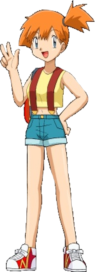 Misty Is The First Girl To Ever Travel With Ash - Misty Pokemon (350x900)