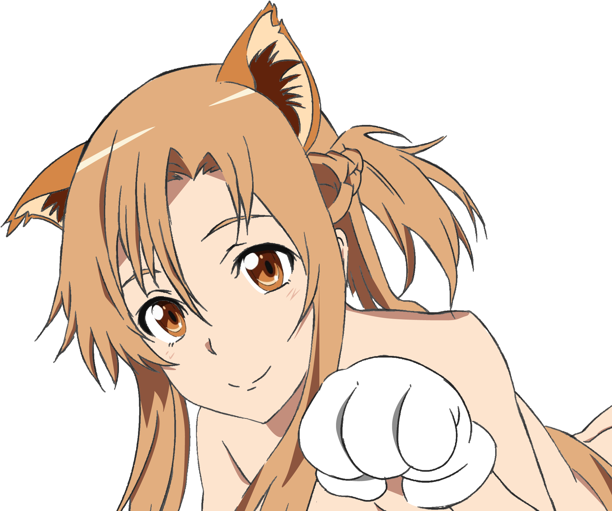 Asuna Clipart Cat Girl - Asuna Catgirl (2244x1748)