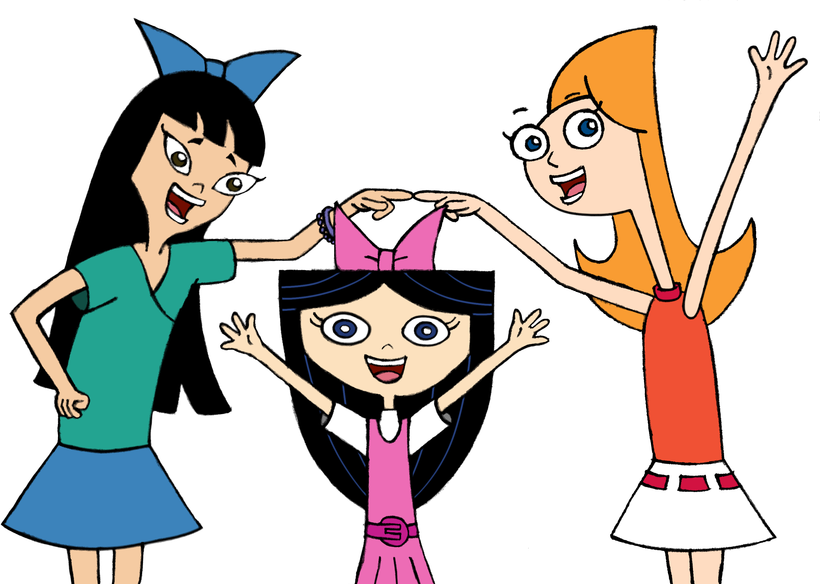 Phineas And Ferb Isabella And Candace (2998x2040)